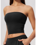 OEM Logo Printed Strapless Women Yoga Sporty Vest S-XL