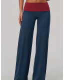 OEM Logo Printed Loose Running Sporty Yoga Long Colorblock Pants S-XL
