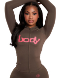 Wholesale Womem Long Sleeve Printed Autumn Jumpsuit S-L
