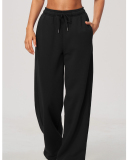 OEM Logo Printed Leisure Women Sweatpants Loose Leg Pants S-XL