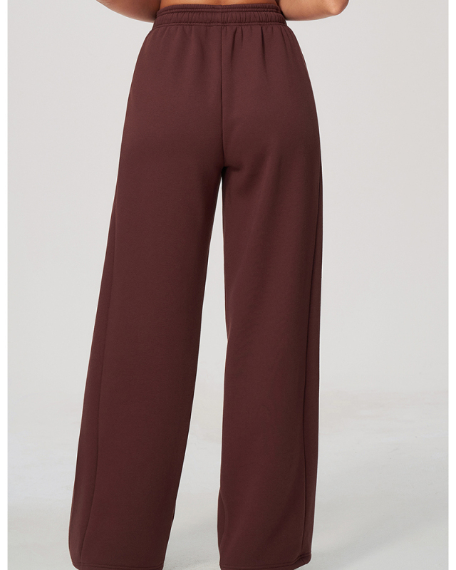OEM Logo Printed Leisure Women Sweatpants Loose Leg Pants S-XL