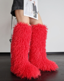 Winter Fur Boots Knee Boots