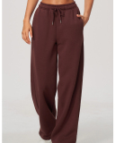 OEM Logo Printed Leisure Women Sweatpants Loose Leg Pants S-XL