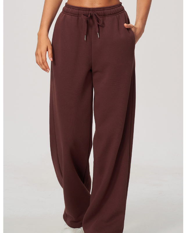 OEM Logo Printed Leisure Women Sweatpants Loose Leg Pants S-XL