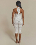 Polka Dot Printed Summer Two Piece Short Set Outfits S-L