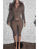 Long Sleeve Autumn Women Two Piece Short Set S-XXL