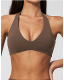 OEM Logo Printed V-neck New Yoga Bra S-XL
