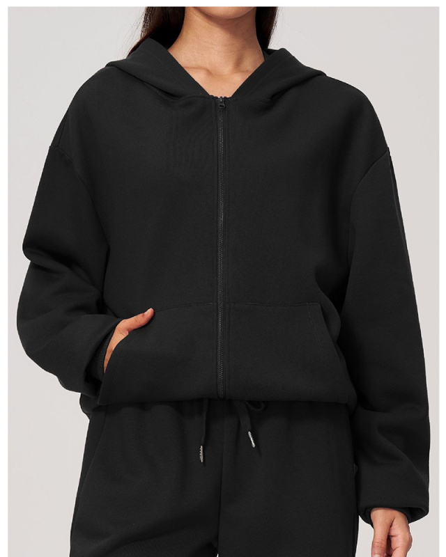 OEM Logo Printed Winter Long Sleeve Hoodies Sporty Jacket S-XL