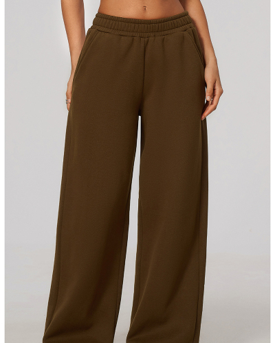 OEM Logo Printed Wholesale Loose Wide Leg Yoga Pants S-XL