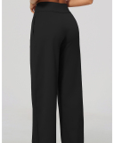 OEM Logo Printed Low Waist Wide Leg Women Sporty Yoga Pants S-XL