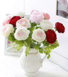 10pcs Chinese Peony Decorative Flowers False Blossom Artificial Flowers the Simulation Decor Home Big Blooms
