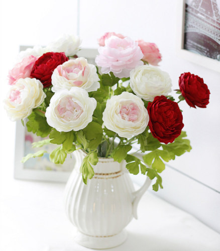 10pcs Chinese Peony Decorative Flowers False Blossom Artificial Flowers the Simulation Decor Home Big Blooms