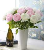 10pcs Chinese Peony Decorative Flowers False Blossom Artificial Flowers the Simulation Decor Home Big Blooms