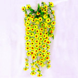 Hanging Vine Sunflower Artificial Flowers Simulation Silk Flowers for Home Decoration