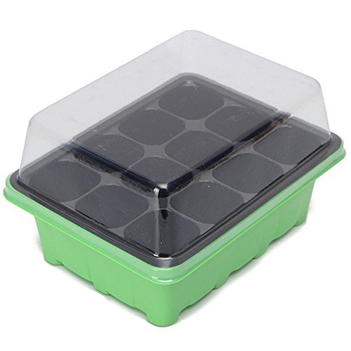 2 lots 12 Holes Seedling Tray Plates Plastic Nursery Site Seeds Sprout Tray Box Grow Box Seeds Sprout Tray Garden Tools