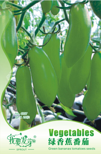 1 Original Pack, 30 Seeds / Pack, Green 'Banana' Tomato Seeds, Heirloom Tasty Tomato Vegetables #NF530