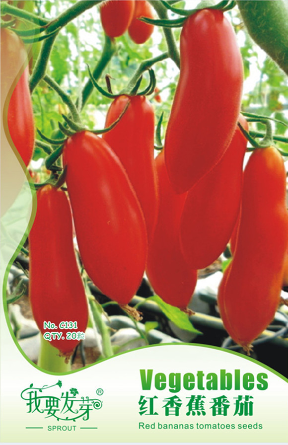 Original Pack, 20 Seeds / Pack, Red Banana Tomato Seeds Heirloom Tomato Vegetables #A00294