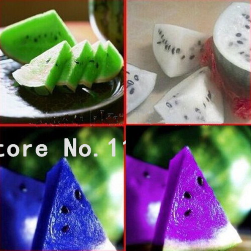 10 Seeds Rare Sweet Watermelon Seeds Fruit Seed Green Blue Purple White