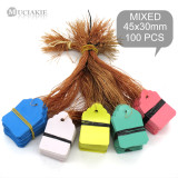 100PCS 45x30mm Washable Waterproof Plant Markers Garden Labels Hanging Herbs Vegetables Bonsai Seedings Light Tags