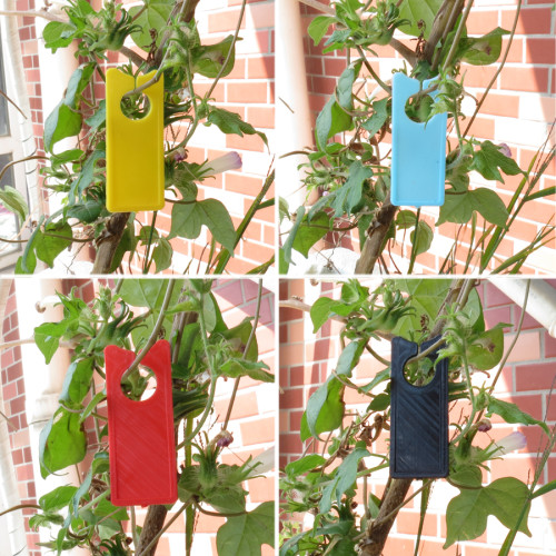 50PCS 48*20mm Plant Markers Suspending Hang Labels Vegetables Seedlings Garden Tag Colorful Notice Plate for Bonsai