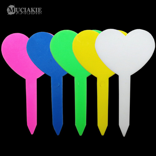 25PCS Gardening Labels Garden Plant Succulent Bonsai Tags Heart typed Horticultural Tallies Seedling Tags Sign PVC Stake on Soil