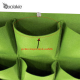 MUCIAKIE 100x100cm 36 Pockets Green Felt Vertical Planting Bag Wall Hanging Plant Pot Garden Grow Bags Planters Decorations