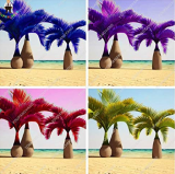 20 Pcs Japan Blue Bottle Palm Plants Multi-Color Exotic Plants Tree Balcony Bonsai DIY Home Garden Plants Cycas Tree Plants - (Color: Mixed)