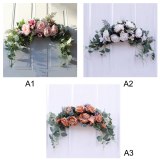 Floral Swag Artificial Flowers Peony Wreath Handmade Garland for Mirror Home Wedding Party Door Lintel Decoration
