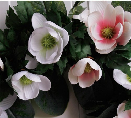 Summer simulation Magnolia flower Garland Welcome Front Door Wreath Home decoration Housewarming Festival celebration Gifts