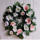 Summer simulation Magnolia flower Garland Welcome Front Door Wreath Home decoration Housewarming Festival celebration Gifts