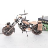 Classical 3D Handmade Car Model Motor Ornament Motorbike Decoration Plate Copper Iron Material Police motorcycle Simulation Toy