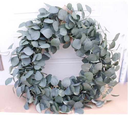 Wreath Eucalyptus Leaf Wall Decoration Door Hanging Decoration Round Lintel Living Room Decoration Artifical Plants Garland