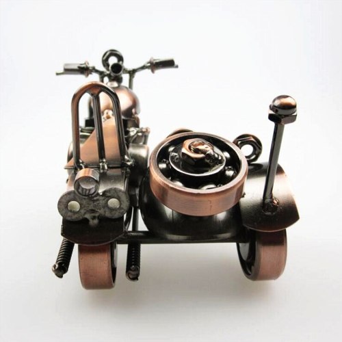 Vintage 3D Handmade Iron Make Simulation Motorbike Decoration Home Cafe Office Artwork Ornament Motorcycle Model Motor Tricycle