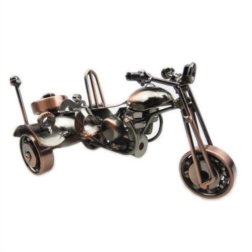 Vintage 3D Handmade Iron Make Simulation Motorbike Decoration Home Cafe Office Artwork Ornament Motorcycle Model Motor Tricycle