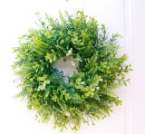 Persian Leaf Grass Ring Artificial Garland Doors and Windows Decoration Party Home Decoration Christmas Wreath Halloween