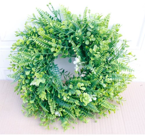 Persian Leaf Grass Ring Artificial Garland Doors and Windows Decoration Party Home Decoration Christmas Wreath Halloween