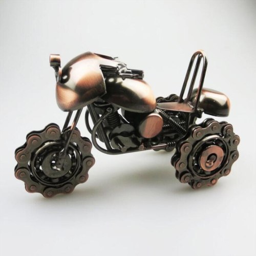 Vintage 3D Handmade Motorbike Model Motorcycle Decoration Classic Motor tricycle Ornament Beach Motorcycle Table Display Gift