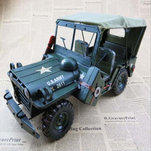New Design 3D Handmade Car Model Simulation Truck Ornament Off-Road Vehicle Decoration Automobile Artwork Display Iron Material