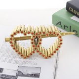 NewDesign Handmede Heart Model Iron Material Simulation Bullet Shell Ornament Love Gift for Wife Crystal Charm Bullet Decoration