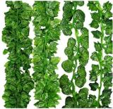 50PCS Garland Green Plant Plastic Vine Foliage Home Garden Charm Decor Grape Leaves