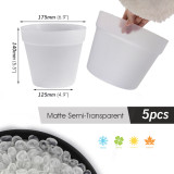 Thickened Hydroponic Innovation: Set of 5 Matte Semi-Transparent PP Planters for Greenery