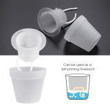 Thickened Hydroponic Innovation: Set of 5 Matte Semi-Transparent PP Planters for Greenery