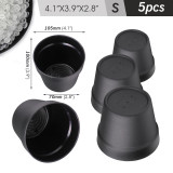 Thickened Heavy Duty Plant Reservoirs – 5PCS Matte Black Non-Draining Water Tubs