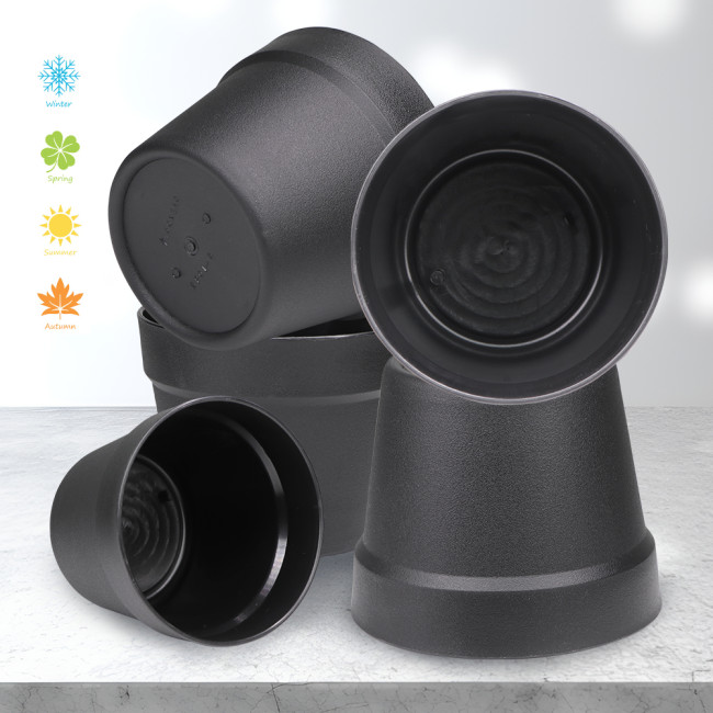 Thickened Heavy Duty Plant Reservoirs – 5PCS Matte Black Non-Draining Water Tubs