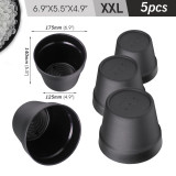 Thickened Heavy Duty Plant Reservoirs – 5PCS Matte Black Non-Draining Water Tubs