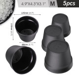 Thickened Heavy Duty Plant Reservoirs – 5PCS Matte Black Non-Draining Water Tubs