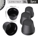 Thickened Heavy Duty Plant Reservoirs – 5PCS Matte Black Non-Draining Water Tubs