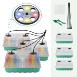 Enhanced Seed Starting: 48-Cell Tray with Red-Warm-Blue LED Lights