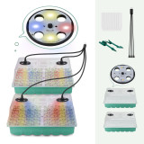 Enhanced Seed Starting: 48-Cell Tray with Red-Warm-Blue LED Lights