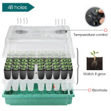 Warm Light Brilliance: 48-Cell Seed Starter Propagation Tray with 4 Beads LED